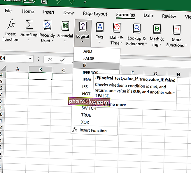 נוסחאות Excel בסיסיות - כרטיסיית נוסחאות