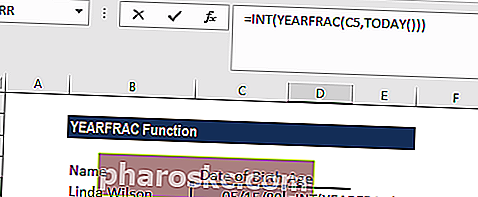 Funkcija YEARFRAC - Primjer 2a