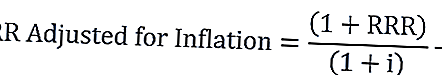 RRR justeret til inflation - formel