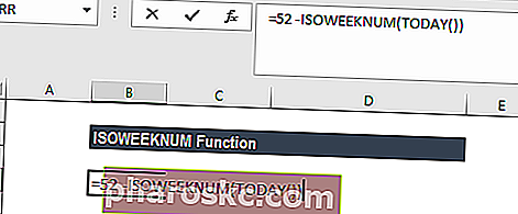 פונקציית ISOWEEKNUM - דוגמה 3b