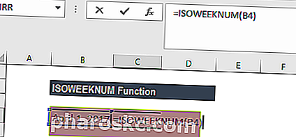 פונקציית ISOWEEKNUM