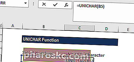 UNICHAR funkcija - Primjer 1