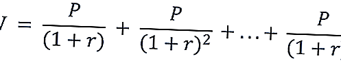 Formel for annuitetsværdiansættelse