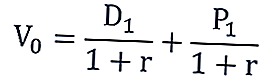 DDM с един период - Формула